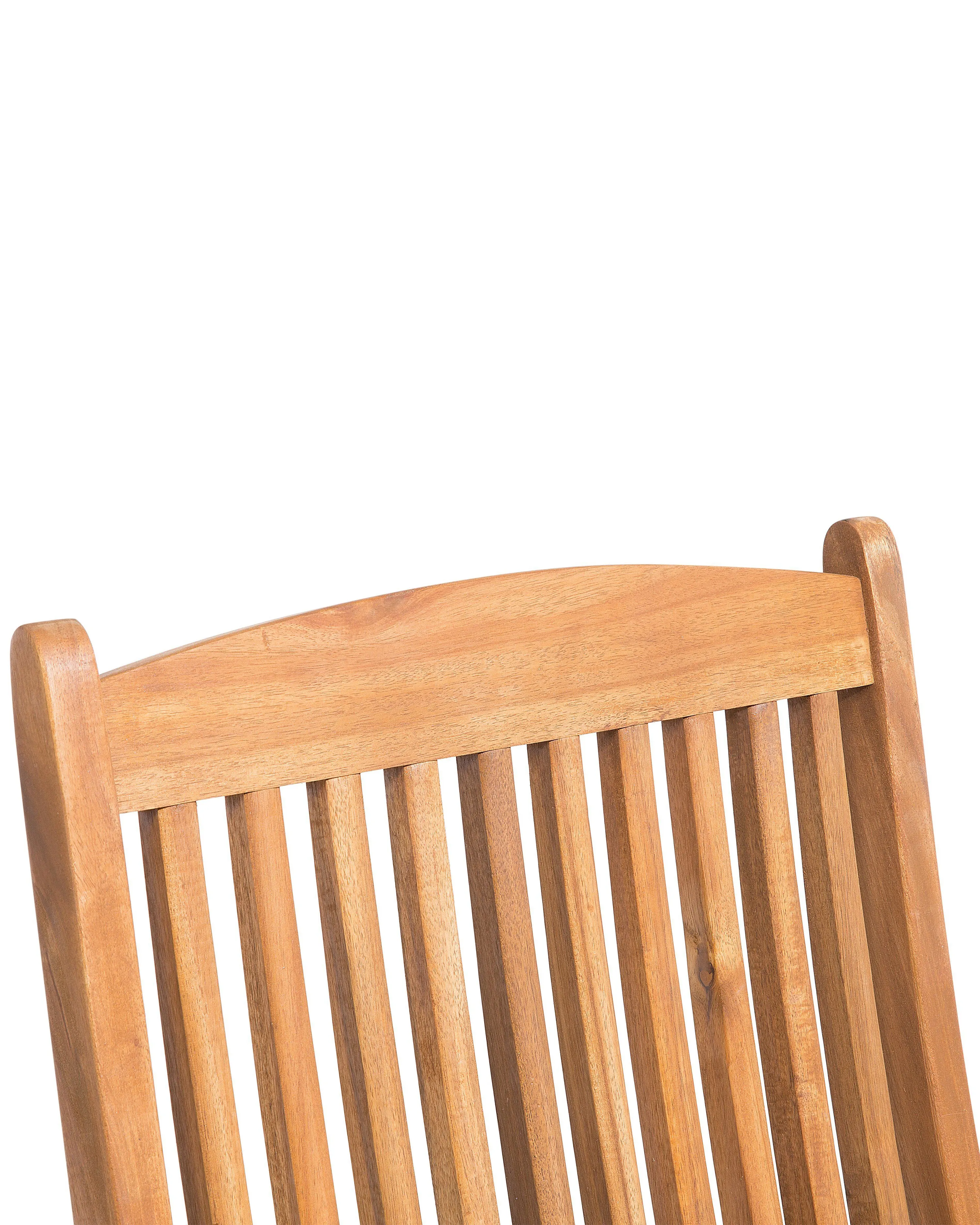 Set van 2 stoelen met zitkussen MAUI Acaciahout Gebroken wit