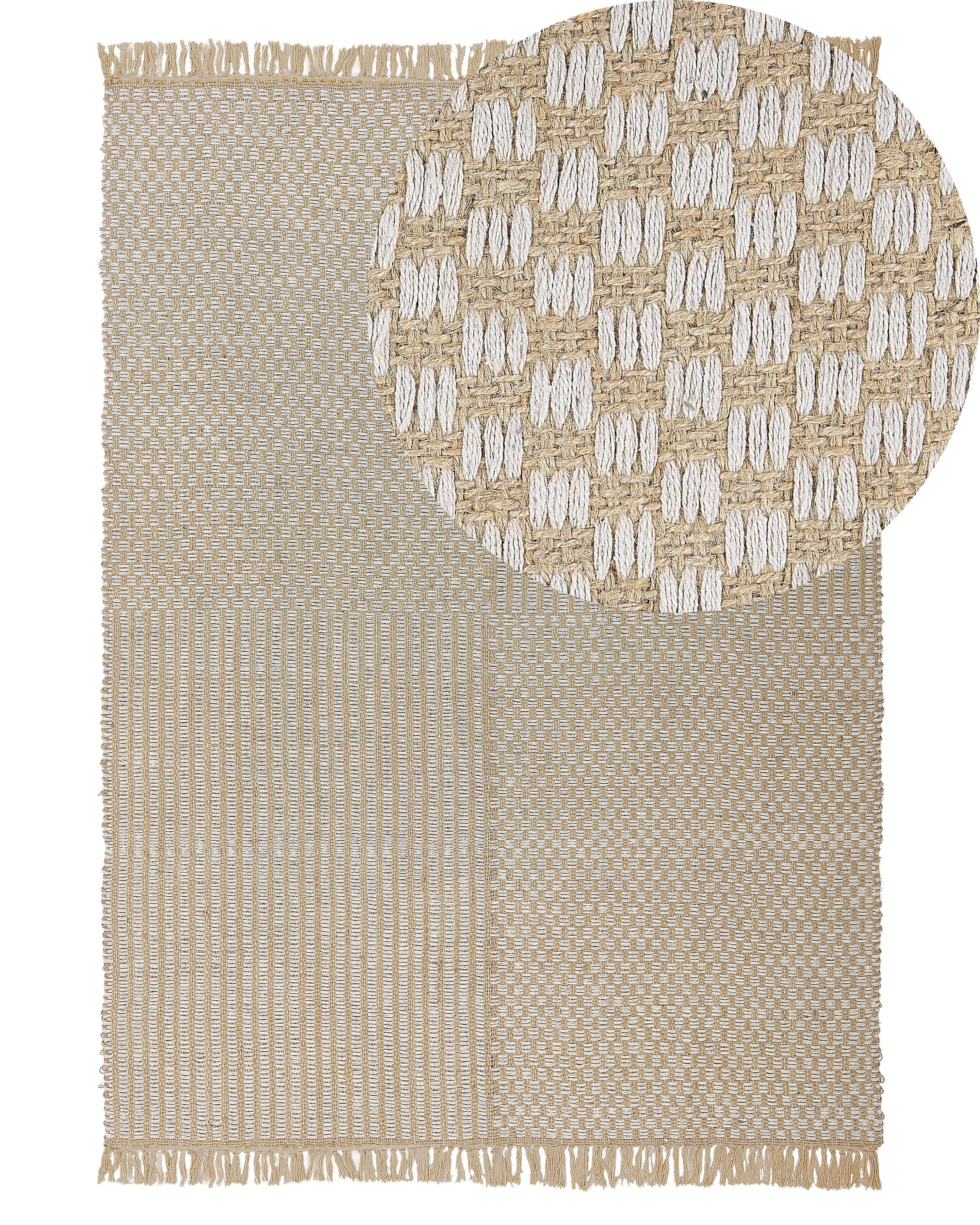 Vloerkleed ADABAG Beige 140 x 200 cm Jute