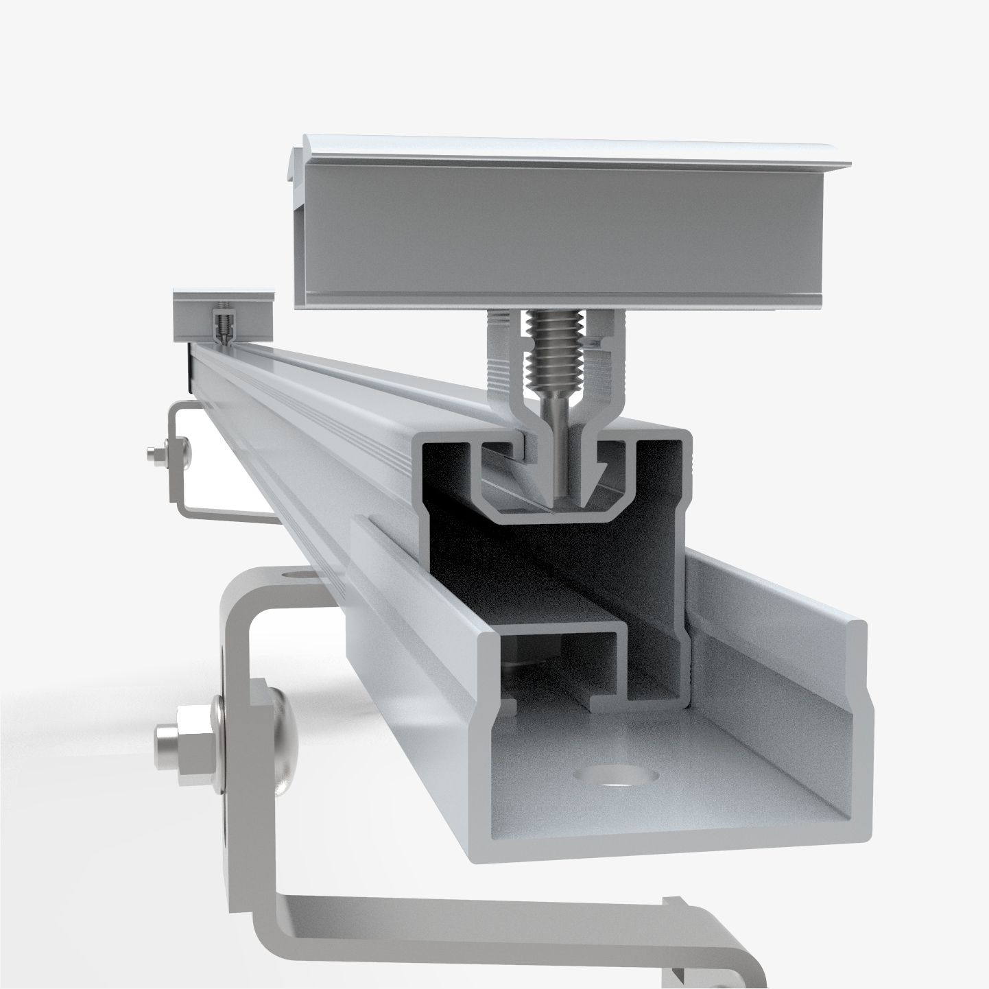 Nuasol Photovoltaik Ziegeldach Montage Set- 2 Module