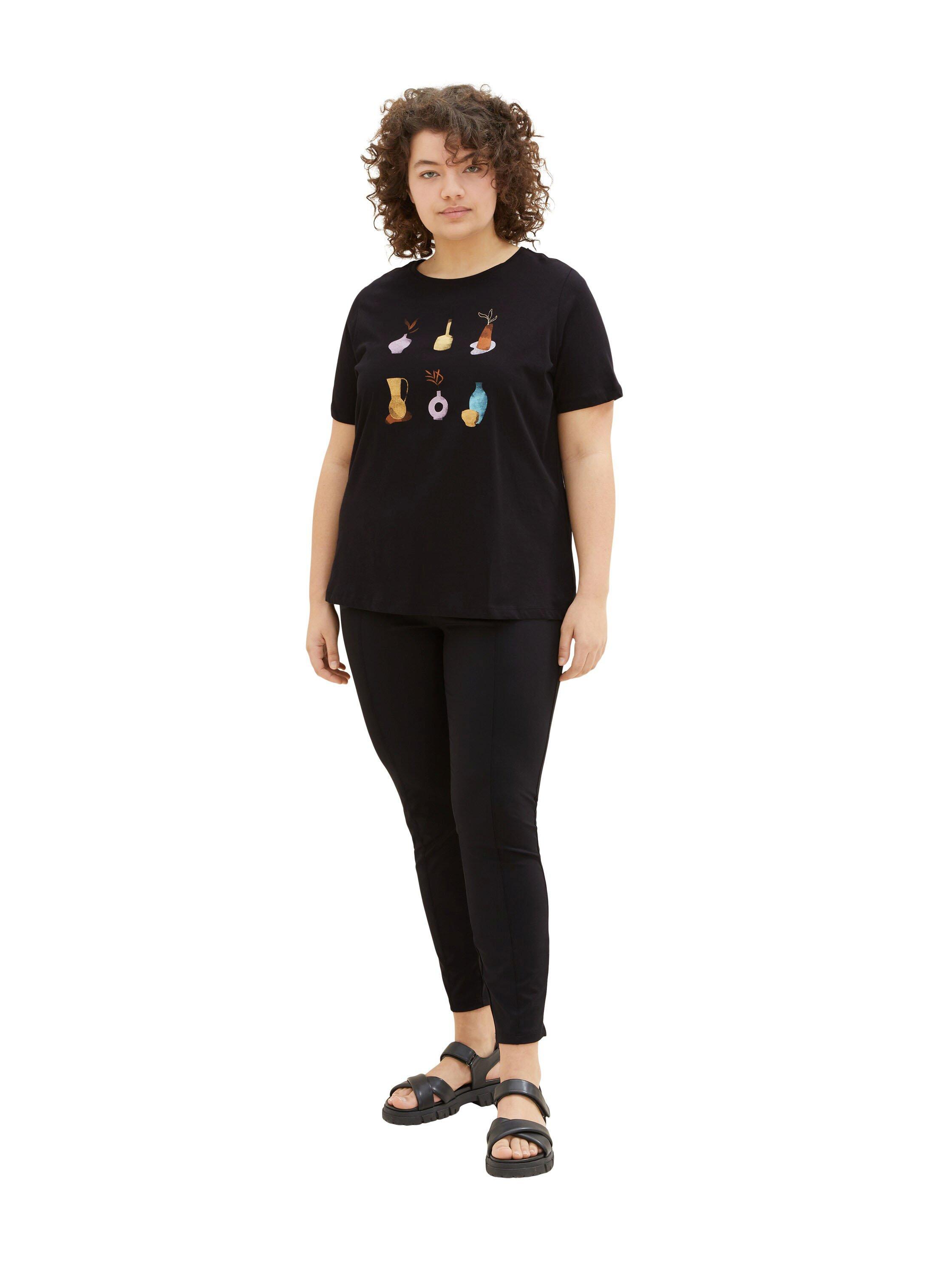 T-Shirt mit Frontdruck, aus Baumwolle