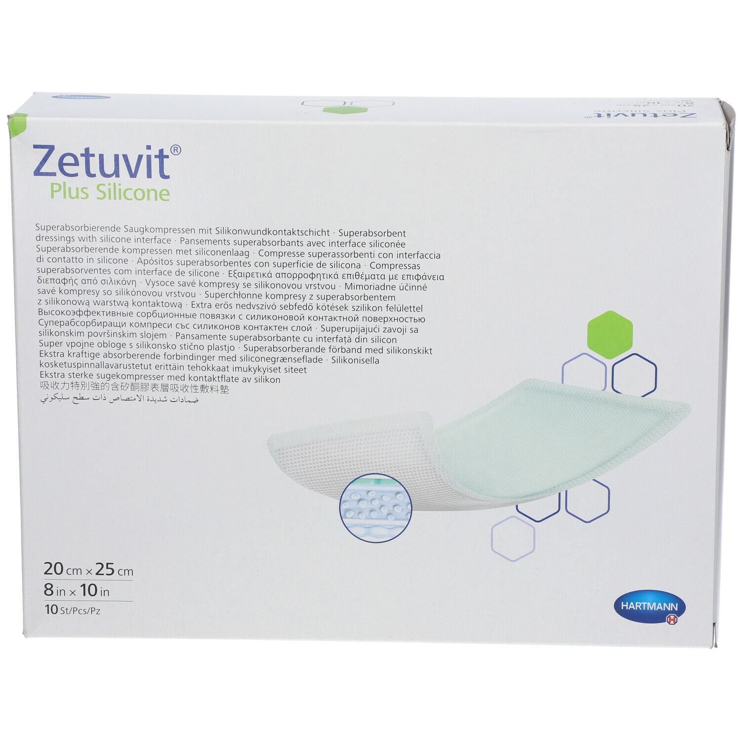 Zetuvit® Plus Silicone steril 20 x 25 cm