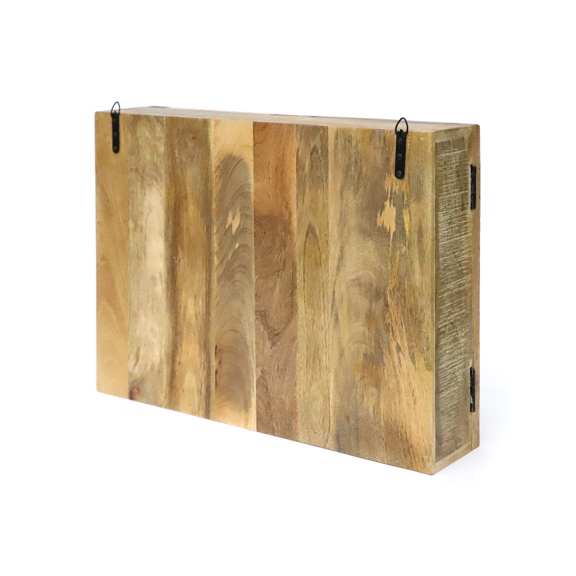 Spiegelschrank mit Schnitzereien, natur, whitewashed, B 70 cm, H 50 cm, L 15 cm von fischer's lagerhaus