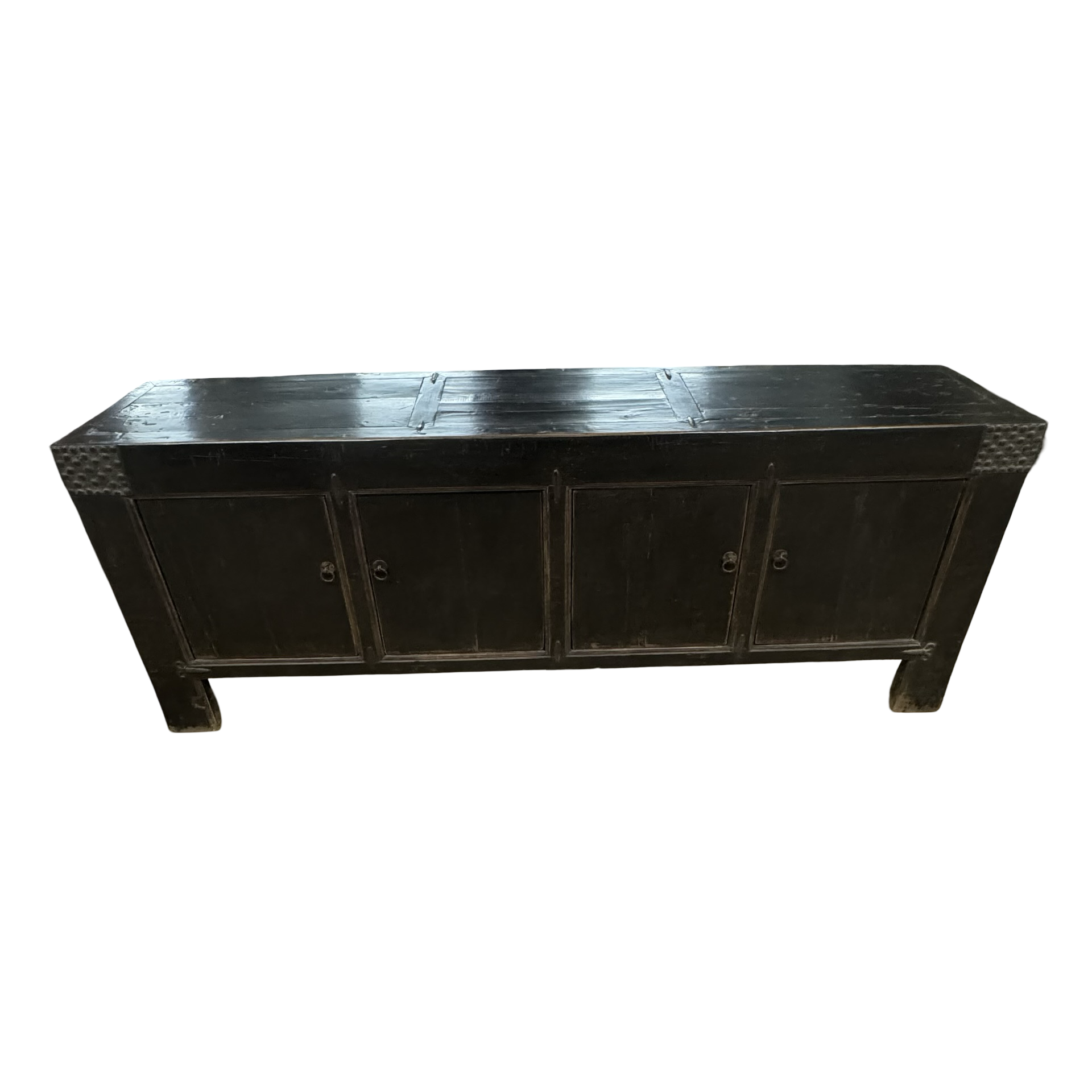 Dressoir zwart 4 deur noppen beslag