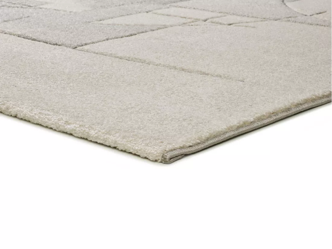 Tapis intérieur - géométrique - crème - 160 x 230 cm - LENA