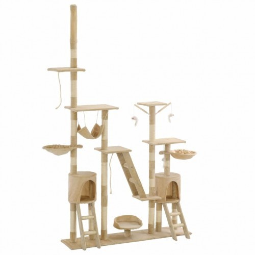 Poste arranhador bege para gatos