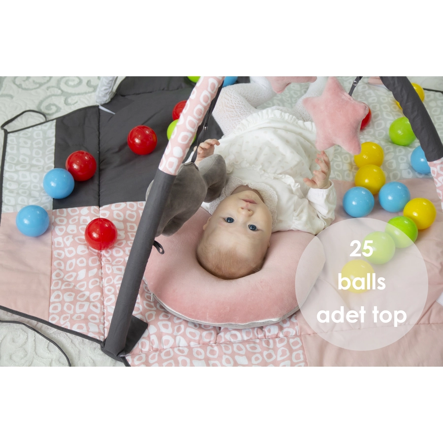 babyGO - Spielmatte mit Bällen rosa