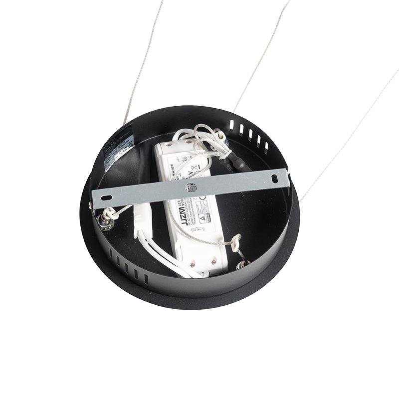 Hanglamp zwart incl. LED 3-staps dimbaar 3-lichts - Rondas
