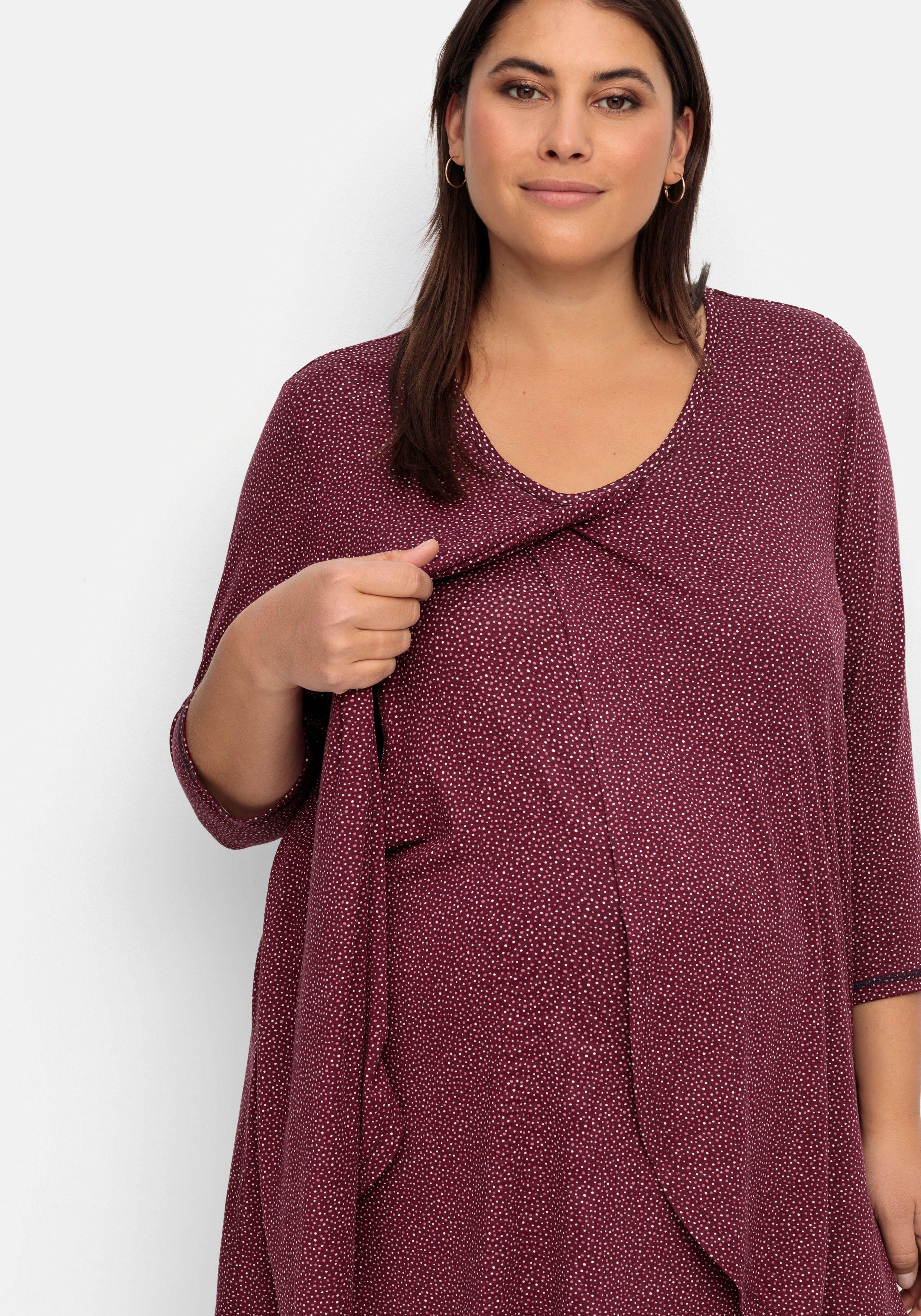 Stillshirt in Layer-Optik, mit Raffung am Ausschnitt