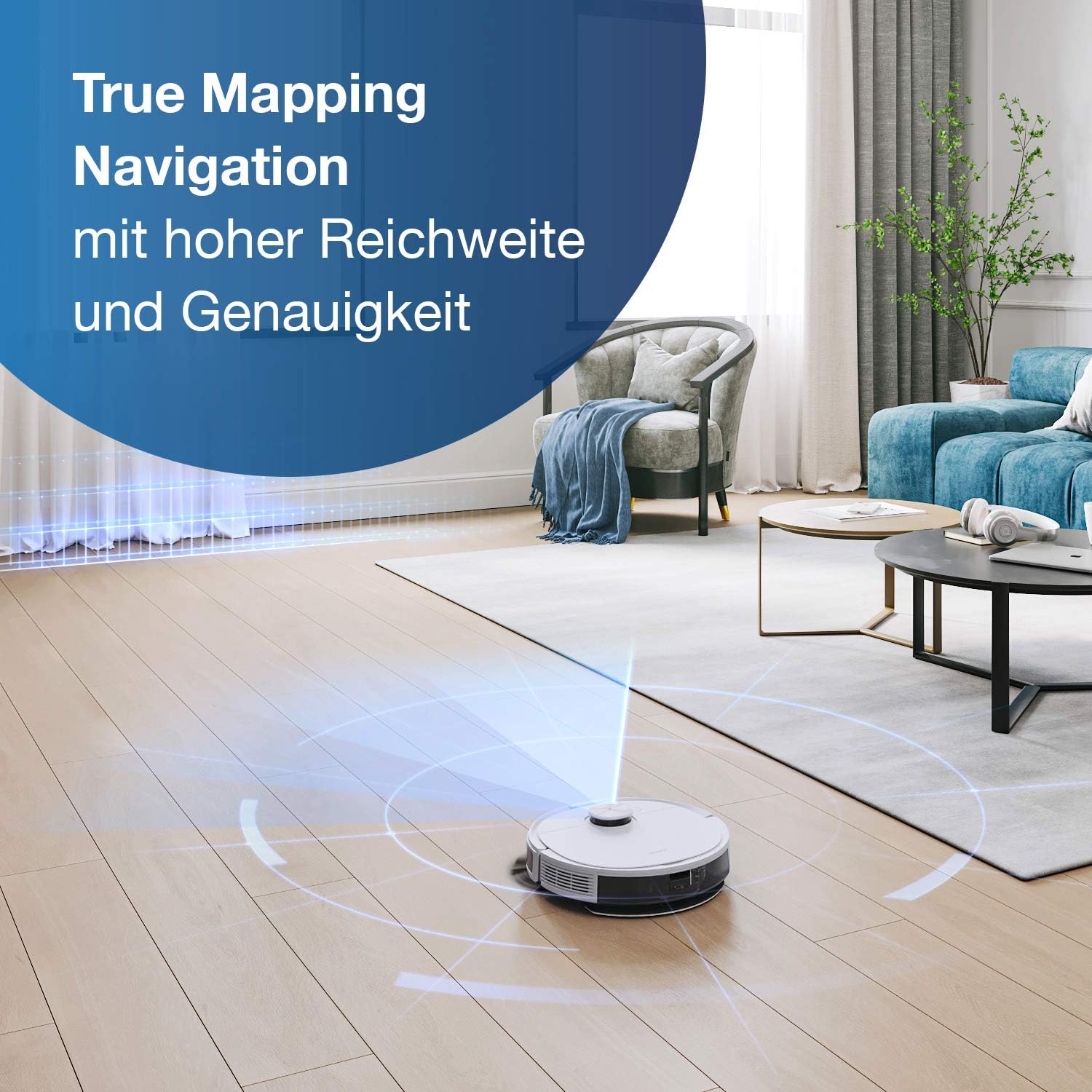ECOVACS DEEBOT N8 PRO Care, Saugroboter mit Wischfunktion, (inkl. Zubehör-Kit), 2600Pa, 3D-Hinderniserkennung, ideal als Staubsaugerroboter für Tierhaare, Hartböden, 67dB, App, Alexa, weiß