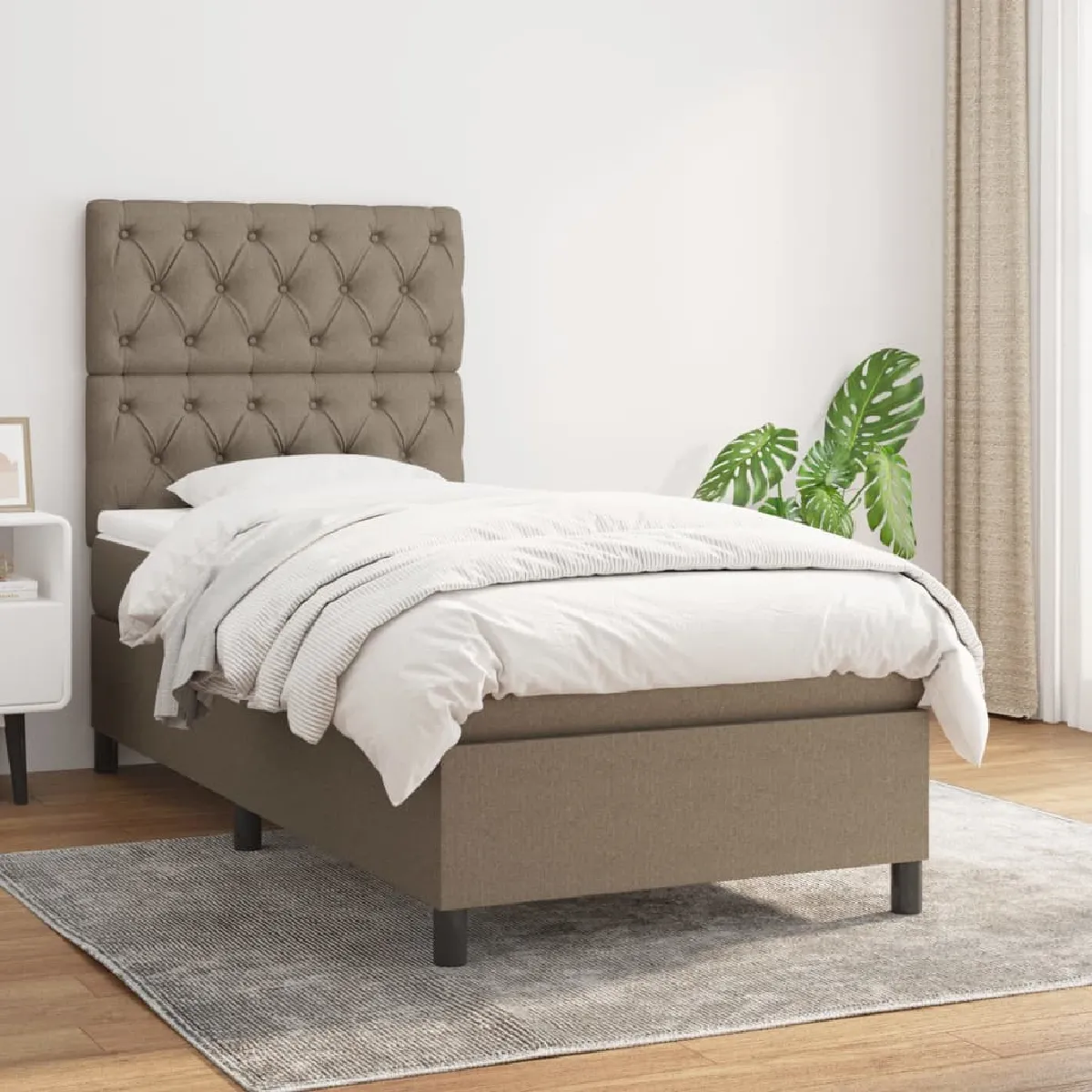 vidaXL Sommier à lattes taupe 80x200 cm