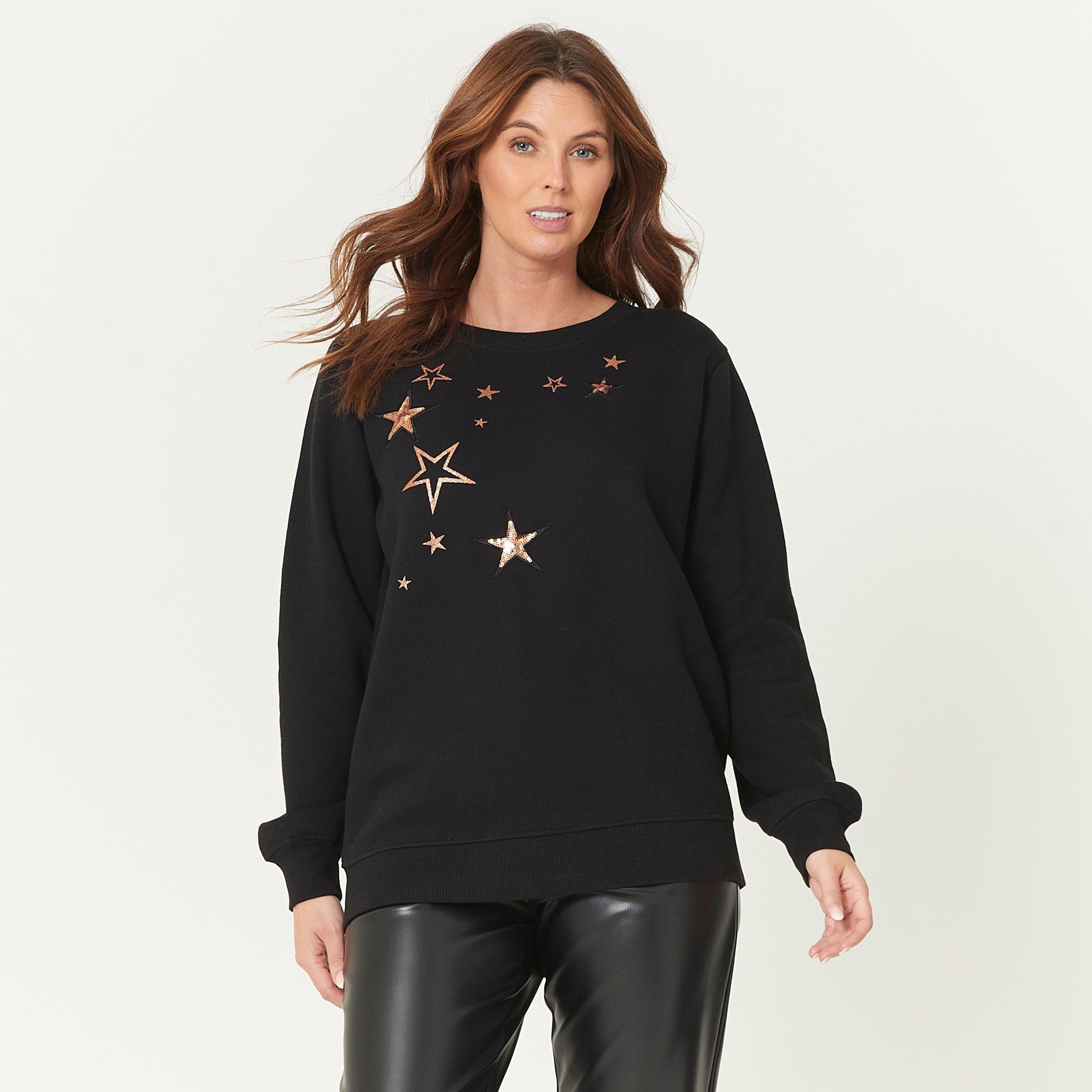 Be You Be You Sequin Star Sweater