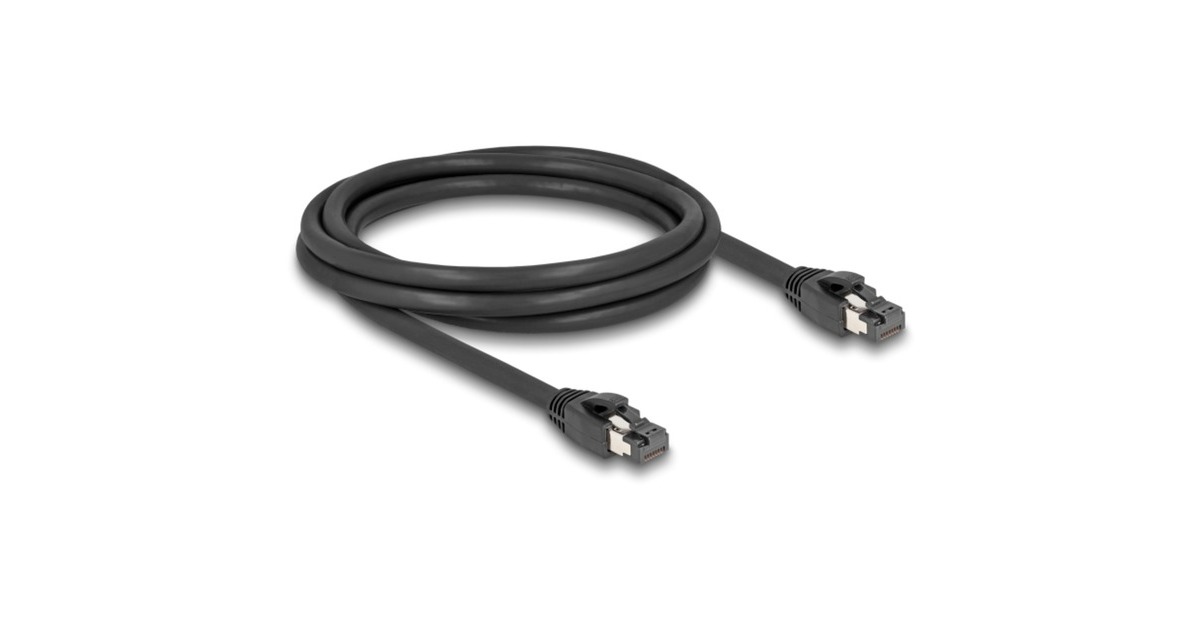 DeLOCKPatchkabel S/FTP, RJ-45 met Cat.8.1  (Zwart, 2 meter)