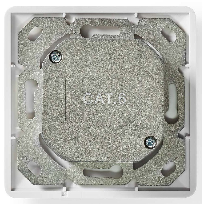 Nedis CCGP89200IV wanddoos inbouw - 2 Port - UTP CAT6 wit