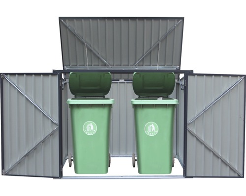 WESTMANN vuilnisbak voor 2 vuilnisbakken incl. gasveren 172 x 100 x 131 cm antraciet