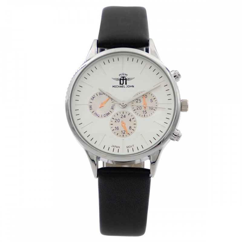 Montre Femme M. JOHN bracelet Cuir Noir
