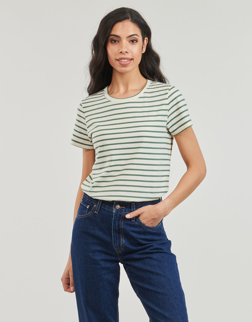 Petit Bateau - A0A9P COL ROND - Blanc / Vert
