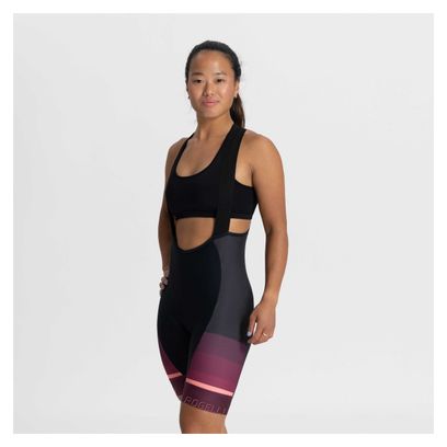 Cuissard Velo Avec Bretelless Rogelli Impress II - Femme - Bourgogne/Corail/Noir