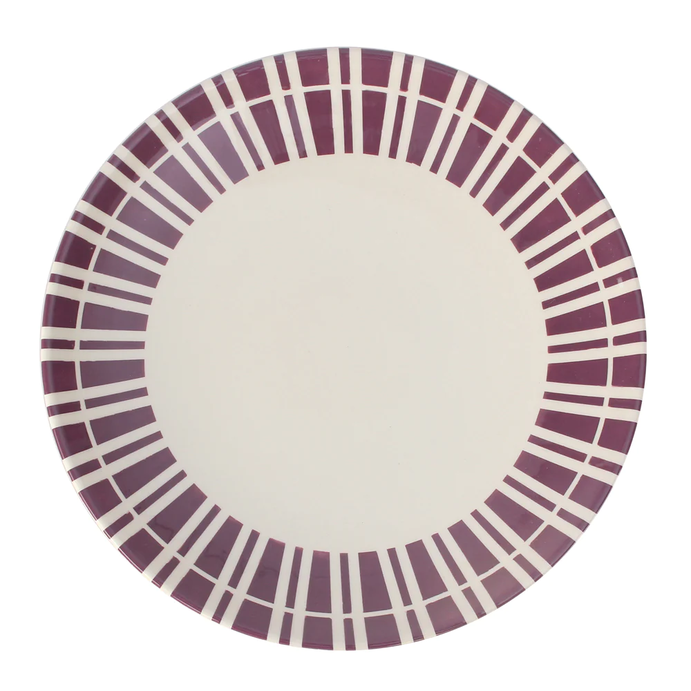 Assiette à dessert Lina 22 cm prune (lot de 2) dejeuner sur l herbe