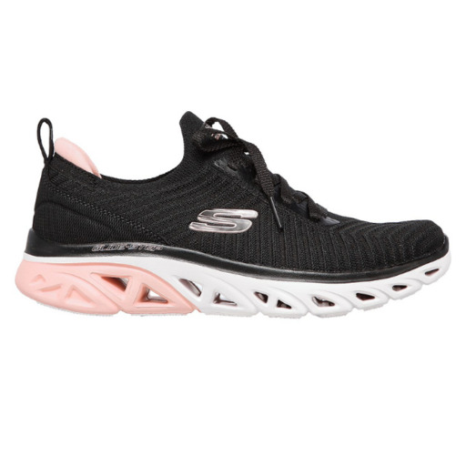 Skechers Glide Step Sport - nível superior. Preto/rosa. 149553/bkpk.