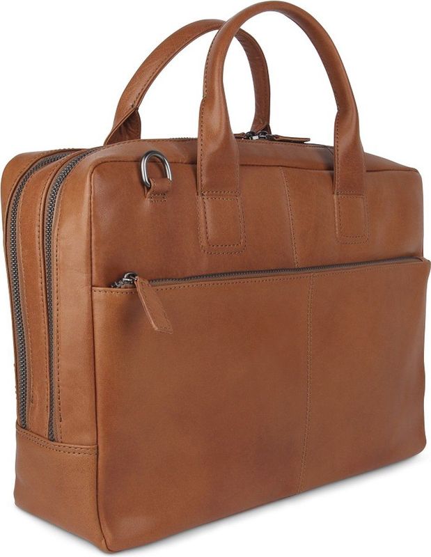 Plevier - Flint - Schoudertas - Cognac - Buffelleer