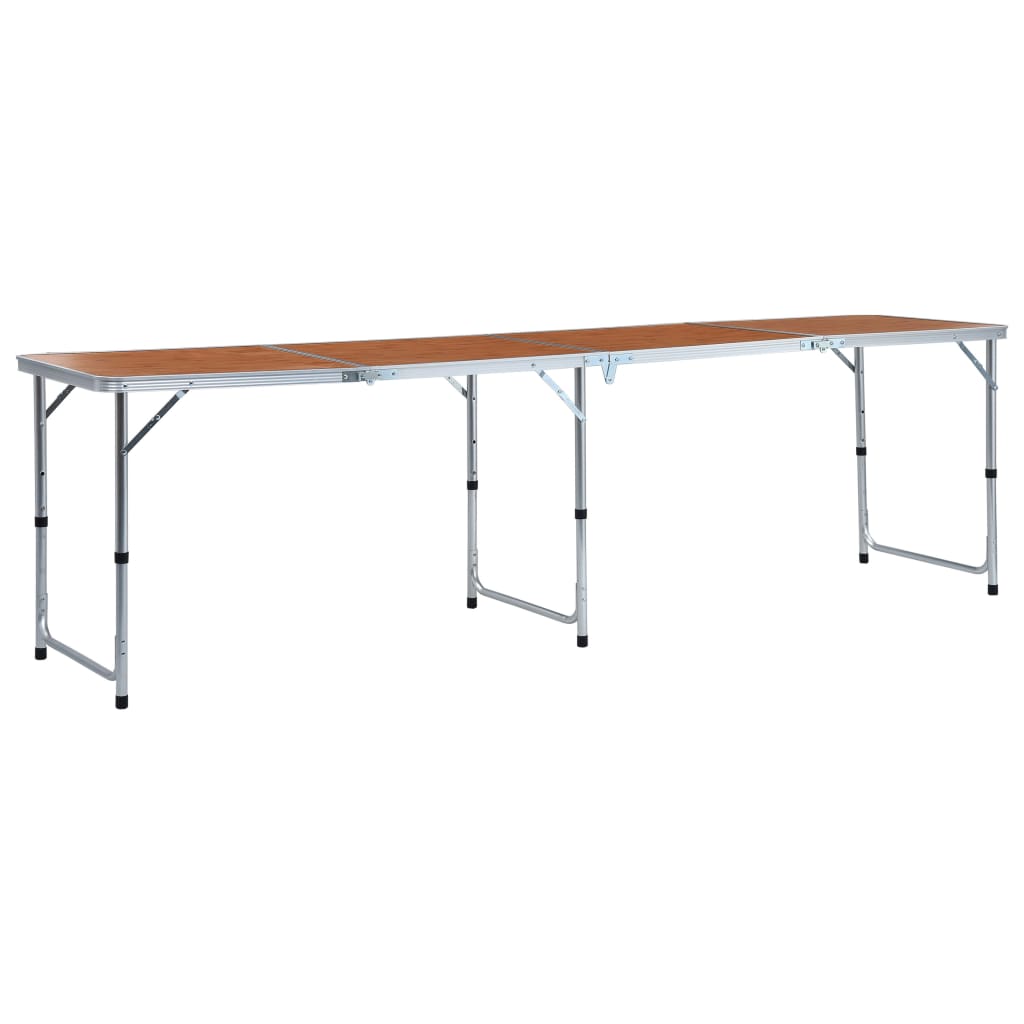 Mesa de camping dobrável de alumínio Vidaxl