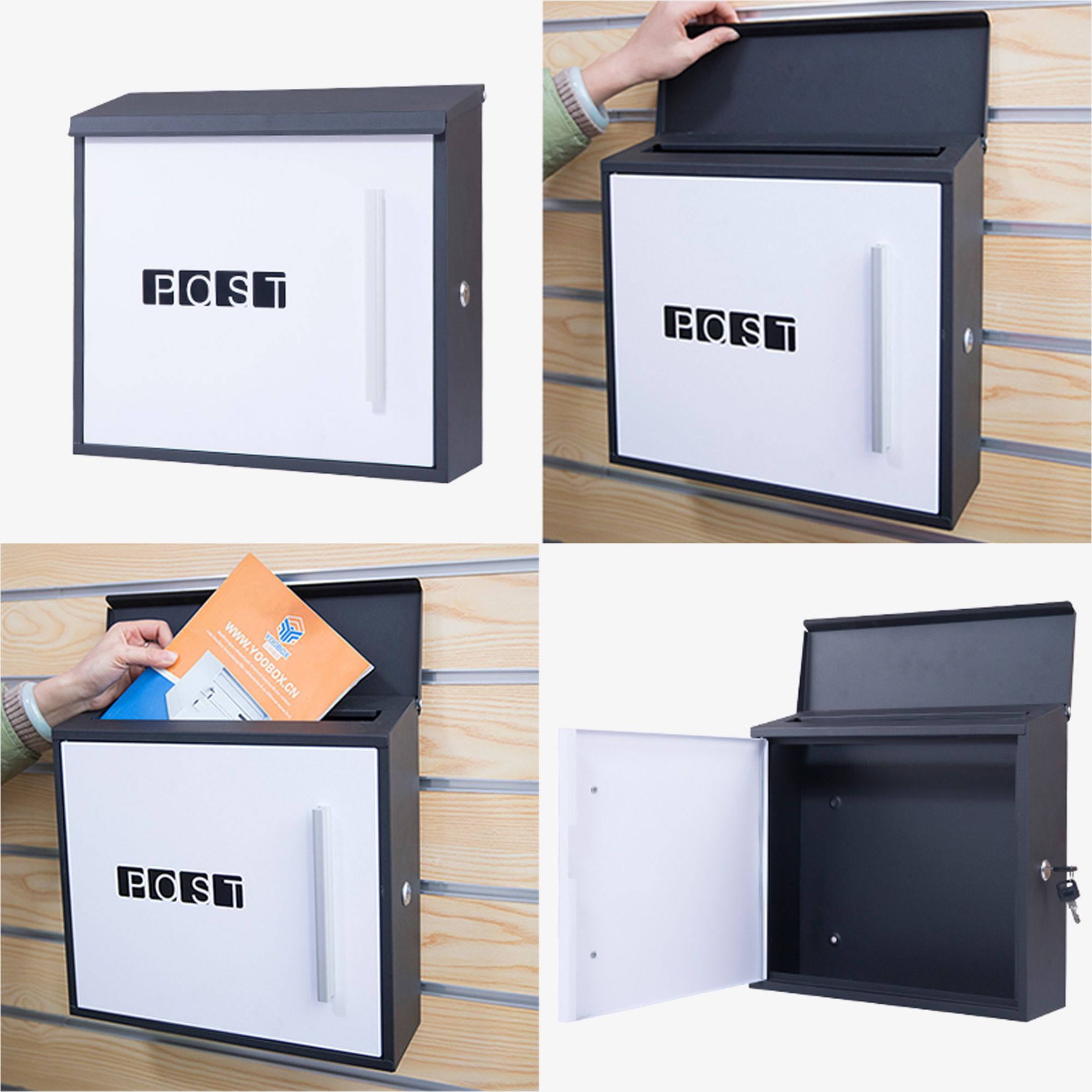 Briefkasten Weiß-Anthrazit