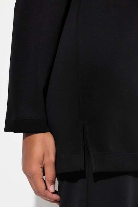 Sweatshirt, Stehkragen, Classic, Zierkette, Langarm
