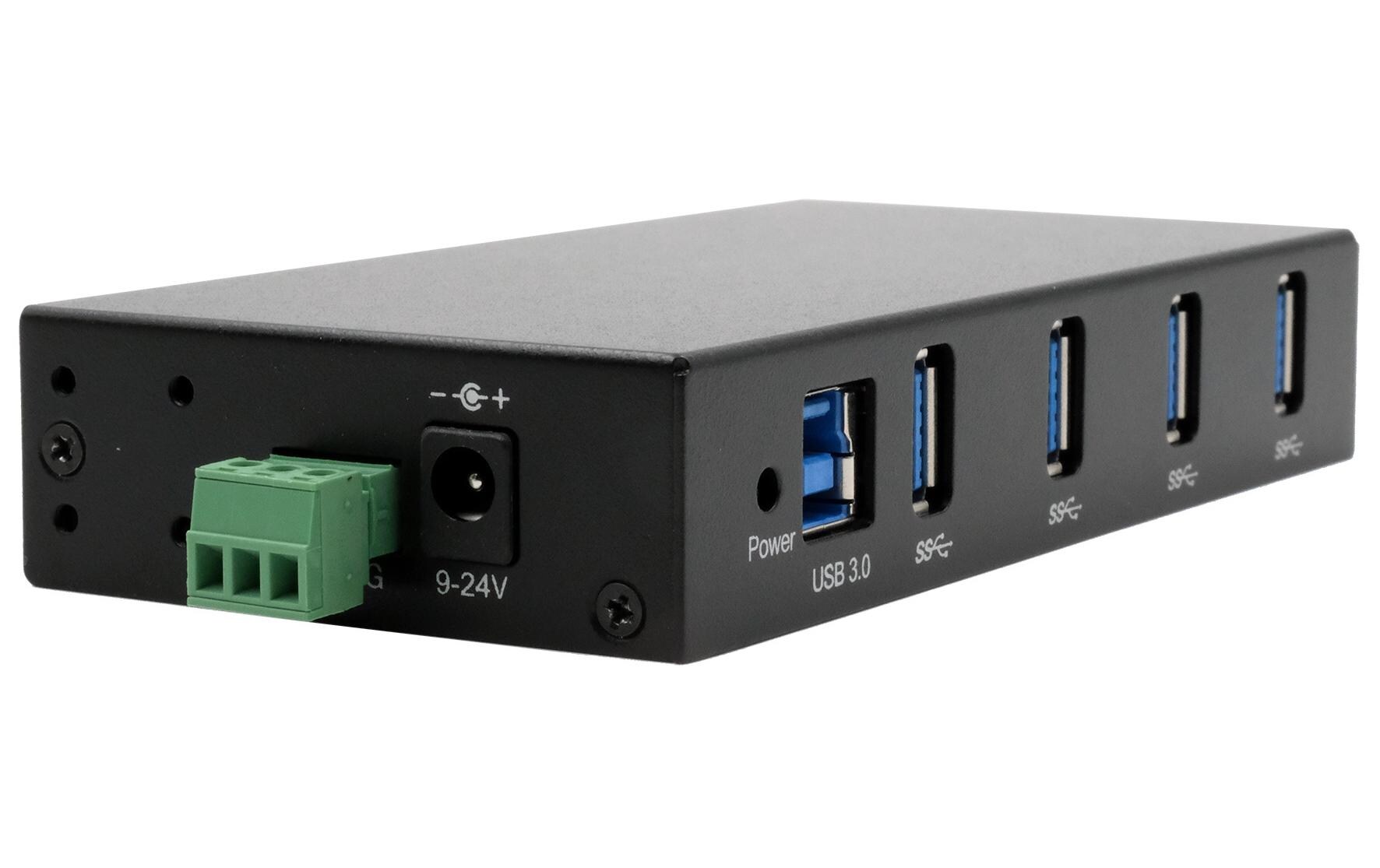 USB-Hub EX-11234HMS4-Port USB 3.0 HUB für Tisch, Wand- und DIN-Rail Montage