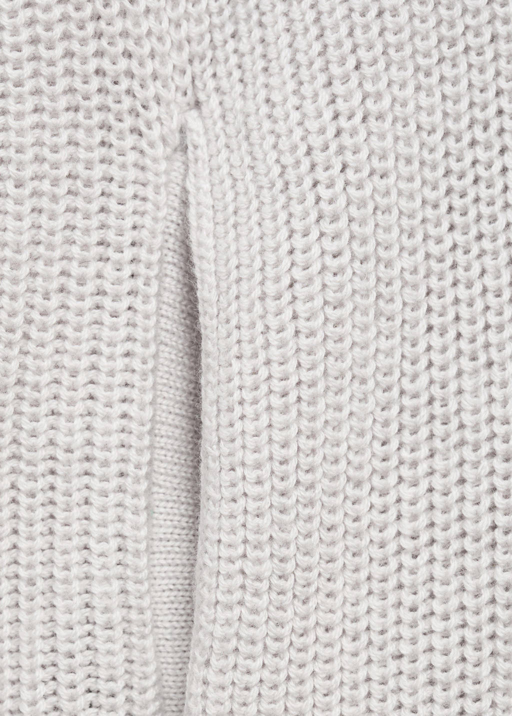 Mango Kids trui lichtgrijs grof gebreid