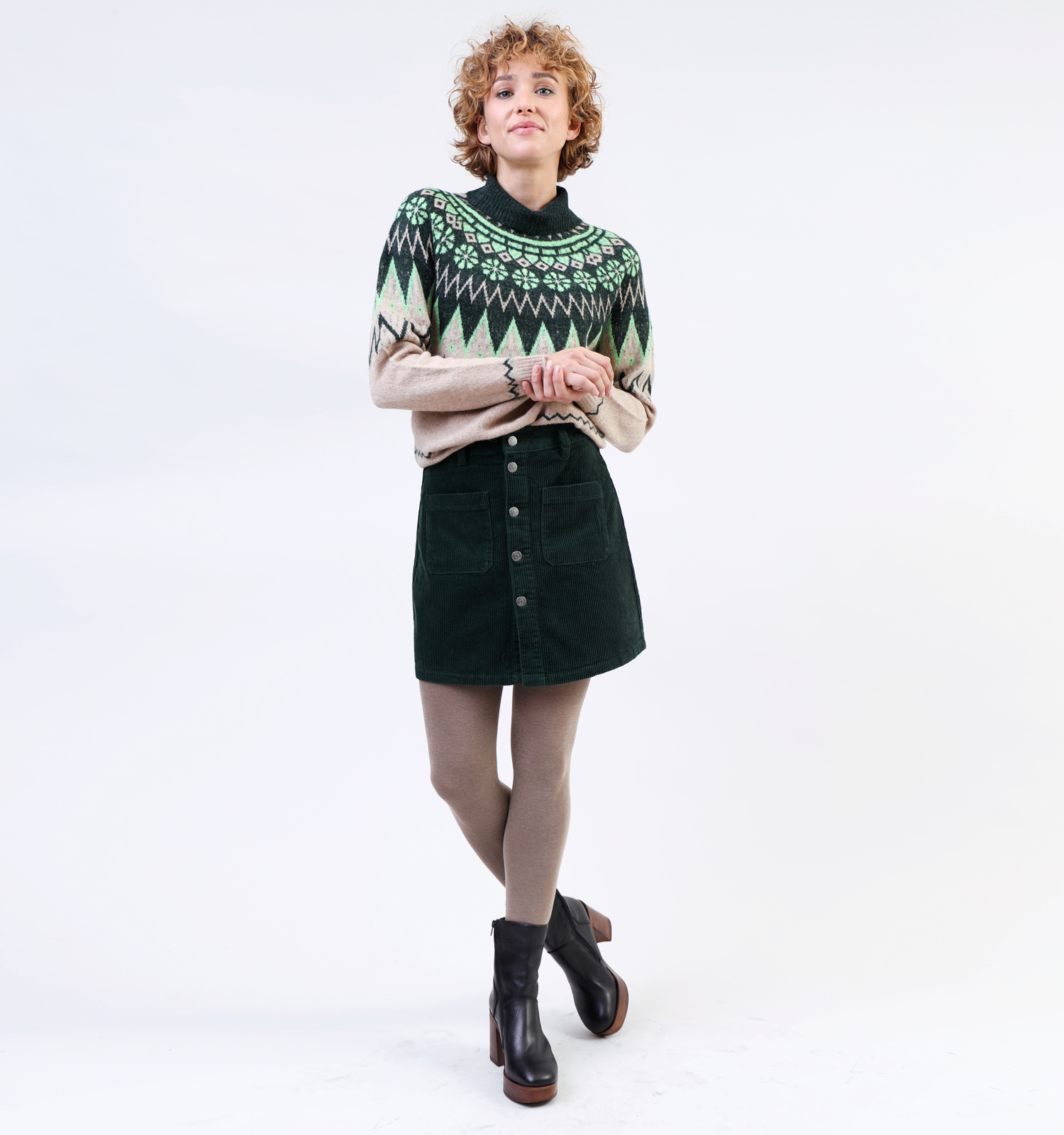 A-lijn rok groen