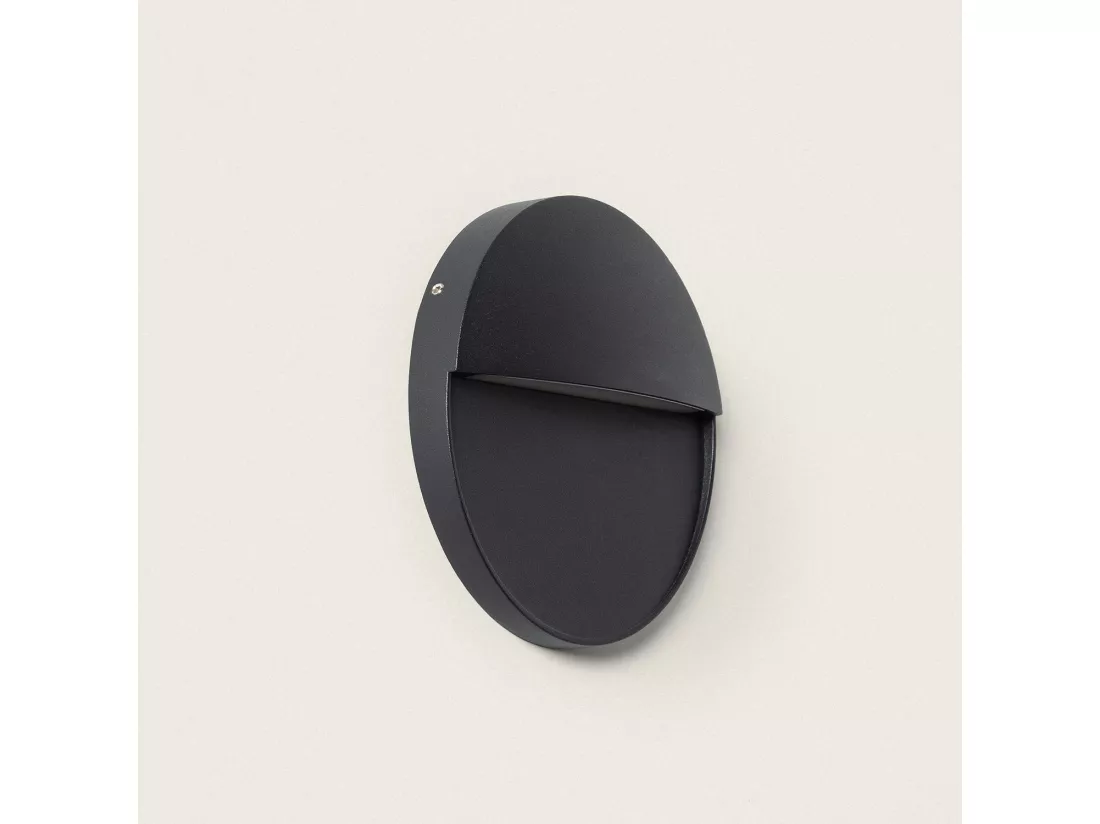 Applique Murale Extérieure LED 6.5W CCT Seleccionable en Saillie Ronde Jade Gris foncé