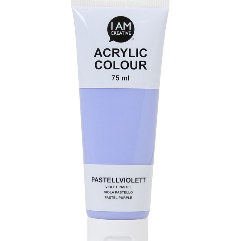 I AM CREATIVE Acrylfarbe Basic, 75 ml, pastellviolett, 1 Stück