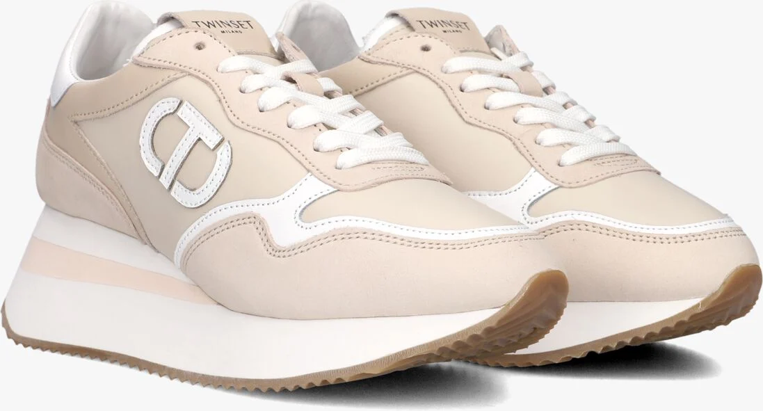 TWINSET MILANO beige twinset milano lage sneakers 231tct032