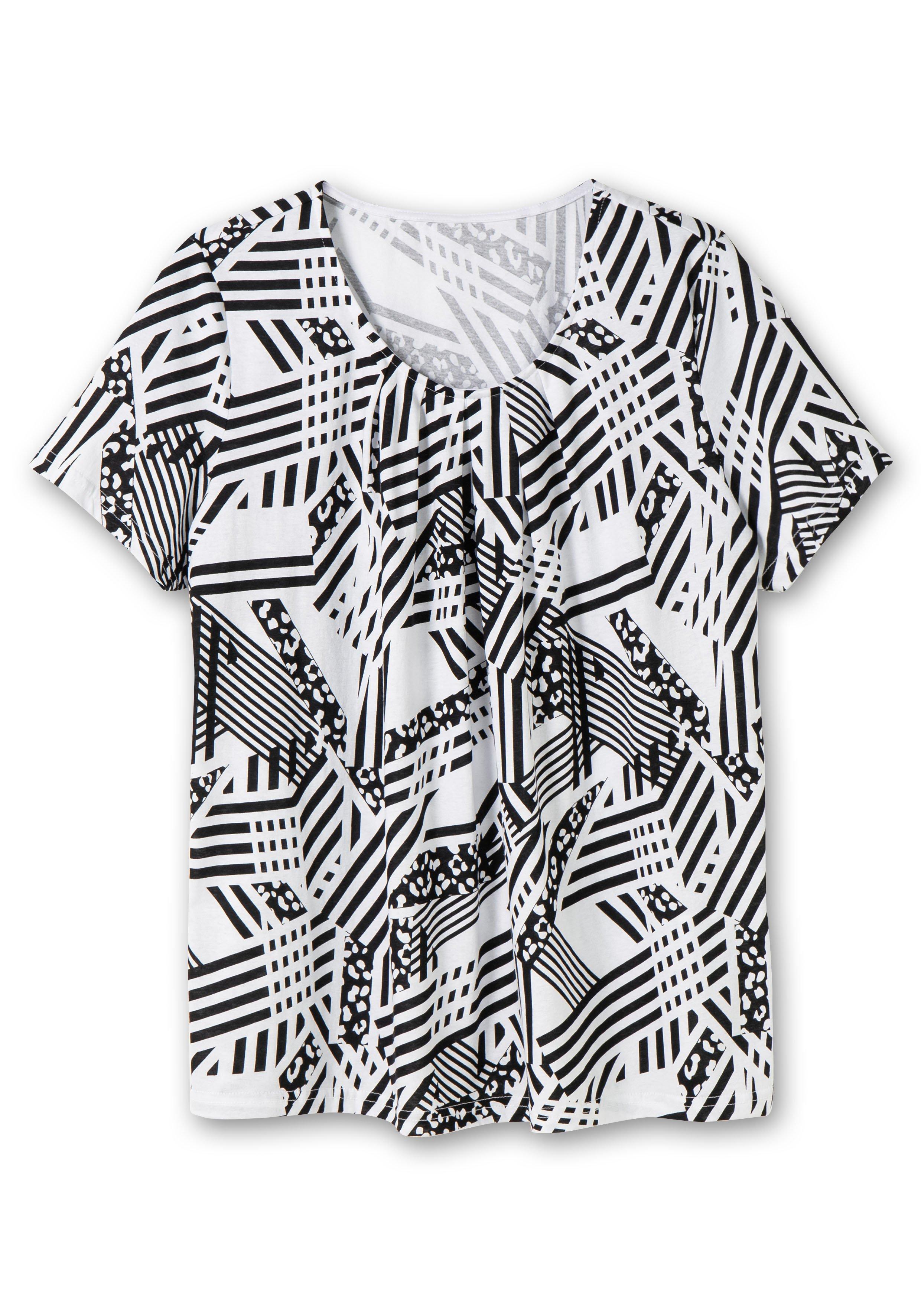 Longshirt in A-Linie, mit grafischem Muster