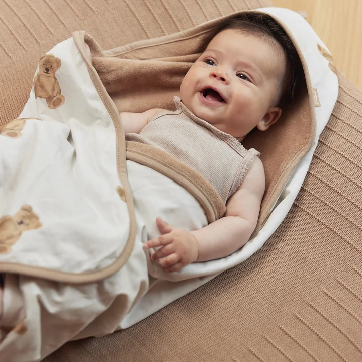 Jollein - Einschlagdecke für Babyschale, Miffy Snuffy, nougat