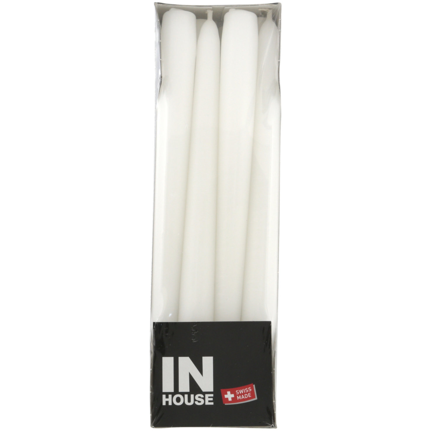 InHouse Spitzkerzen weiss 2.2x24cm 12 Stück
