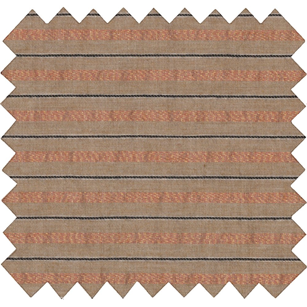 Coupon Tissu 50 Cm Rayure Bronze Cuivrée