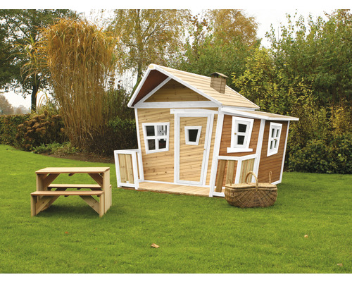 Speelhuis Tuinhuis Kinderen axi Lisa Hout bruin wit