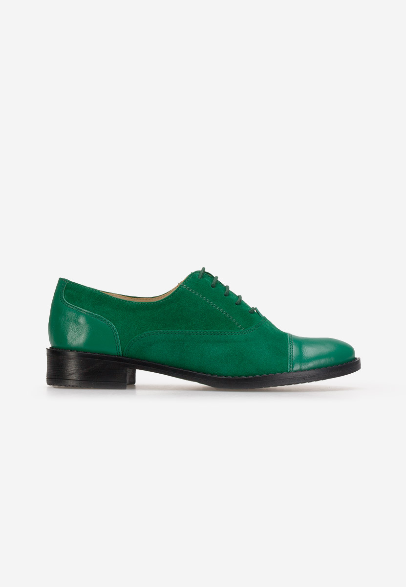 Chaussures oxford femme vert Genave