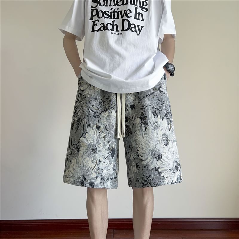 Bay Go Mall - Bloemenshorts met trekkoord in de taille