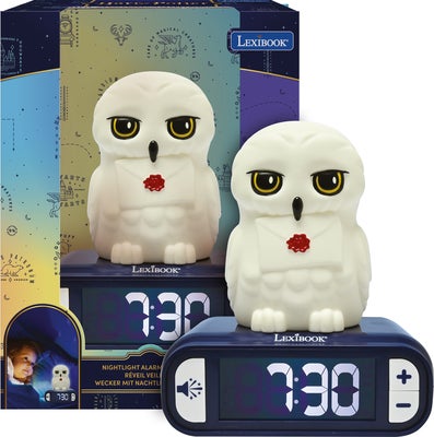 Harry Potter Hedwig Digital Vekkeklokke med Nattlampe