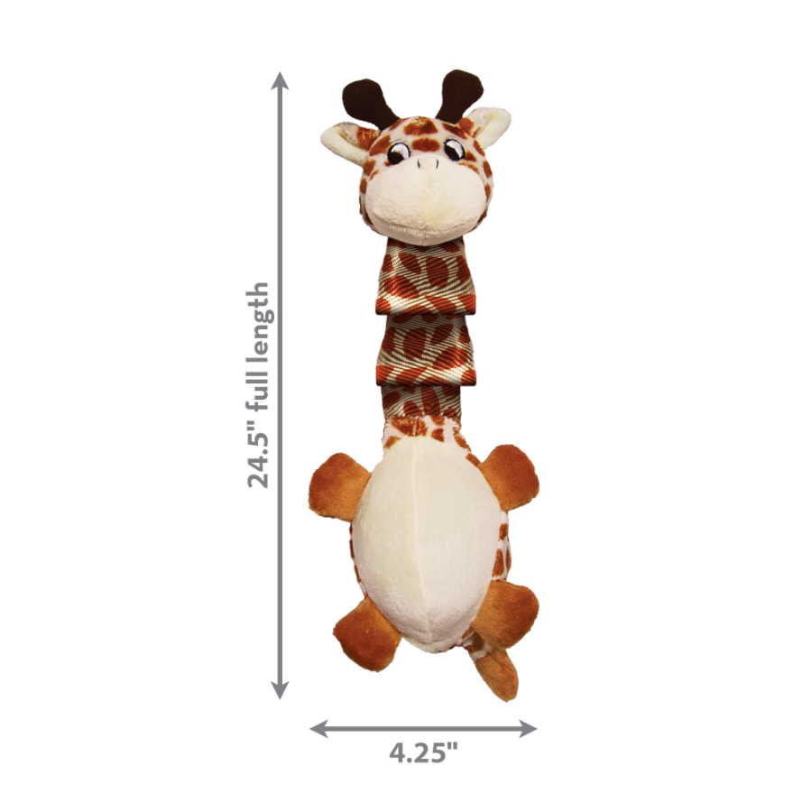 Brinquedo de pelúcia de girafa Kong Danglers para cães
