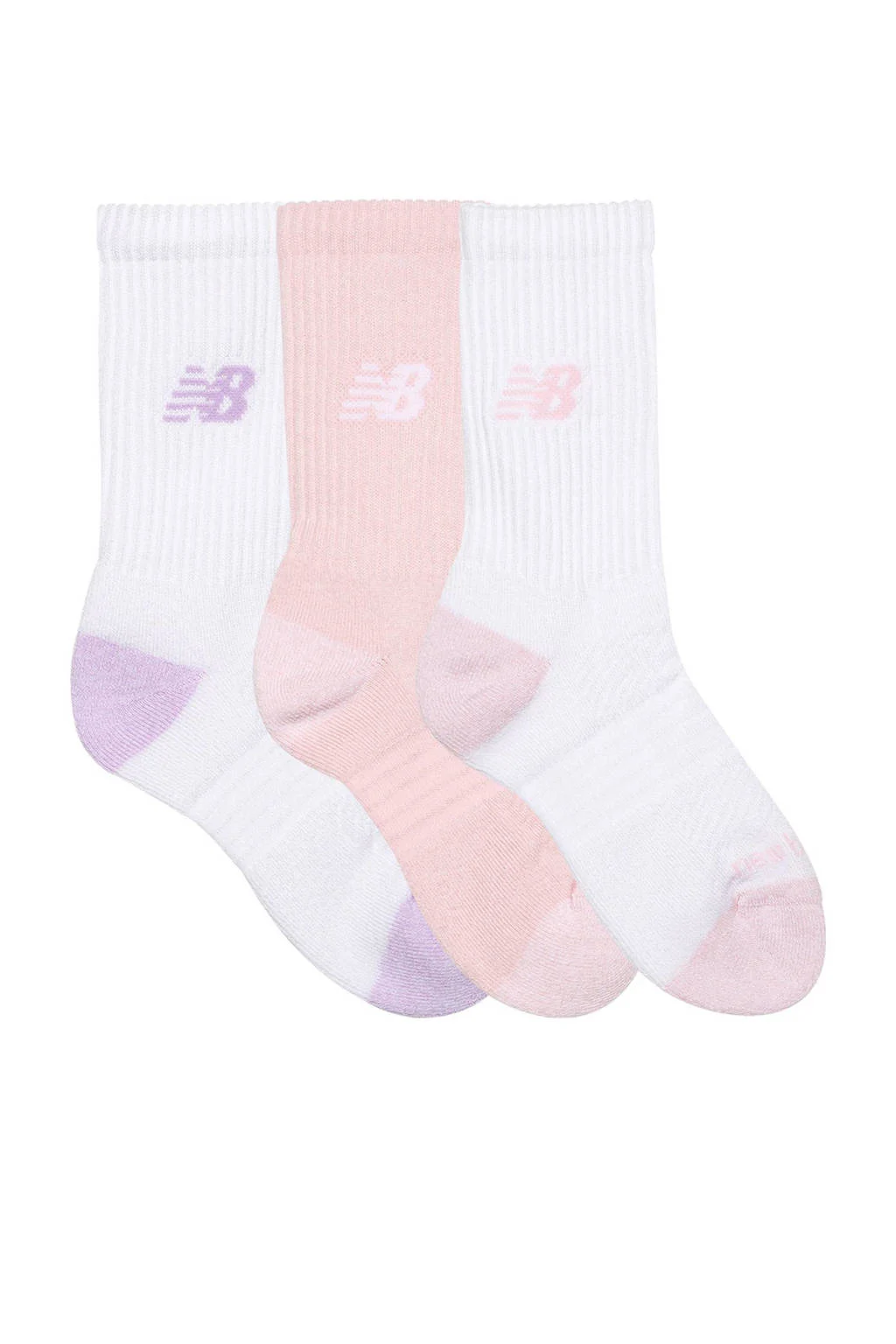 New Balance sokken Active Crew - set van 3 wit/roze/lila