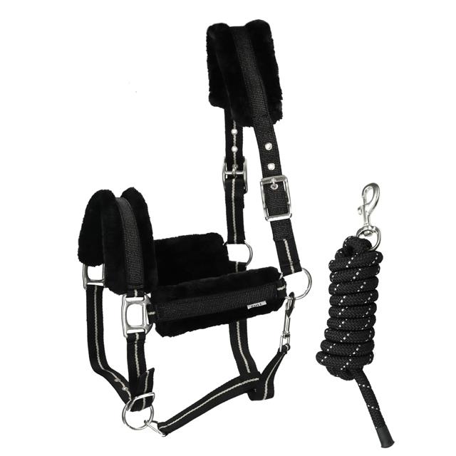 Halsterset HORSEGEAR HGLimited Edition Glitter Zwart-zilver
