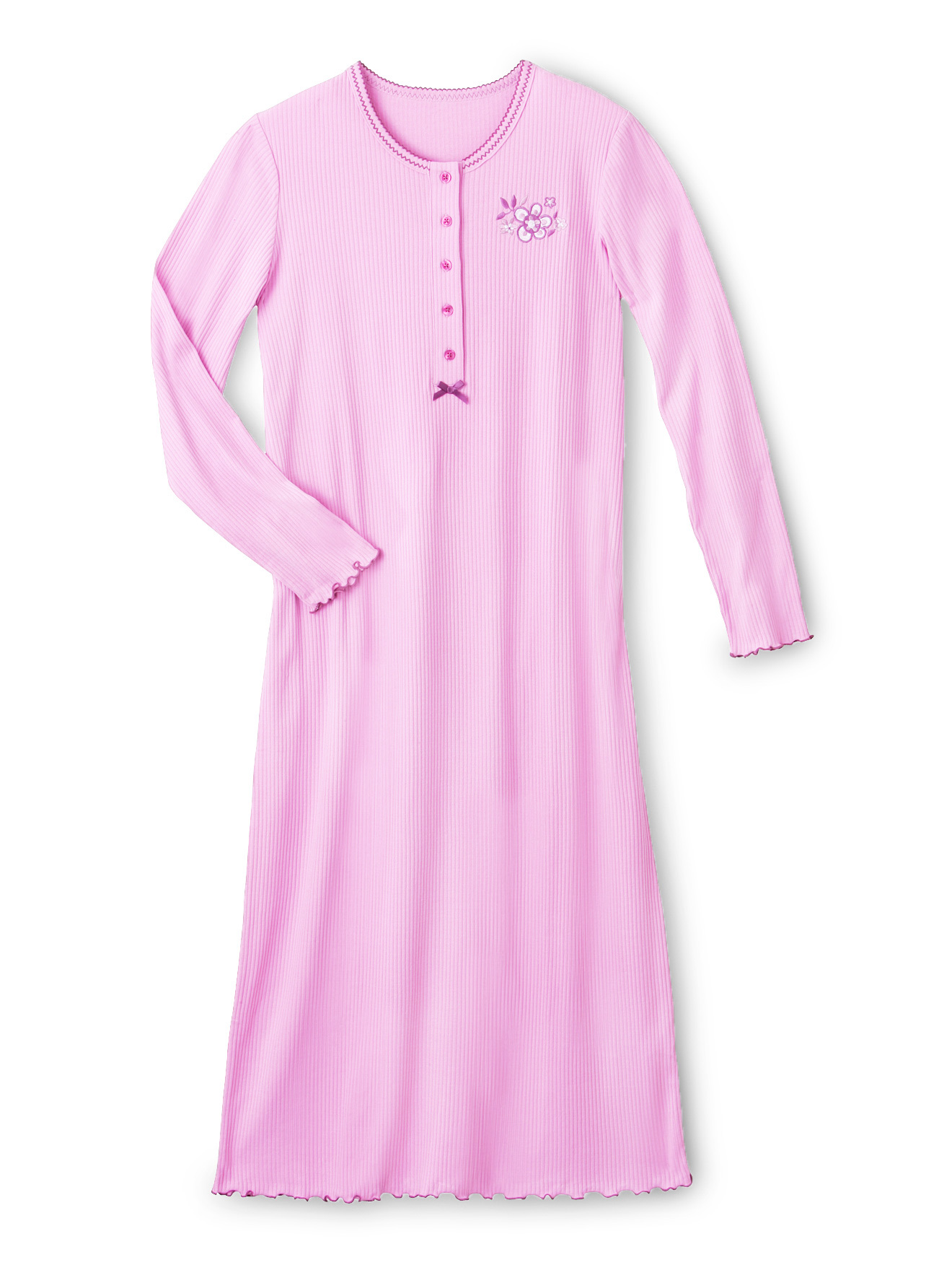 Chemise de nuit longue, interlock