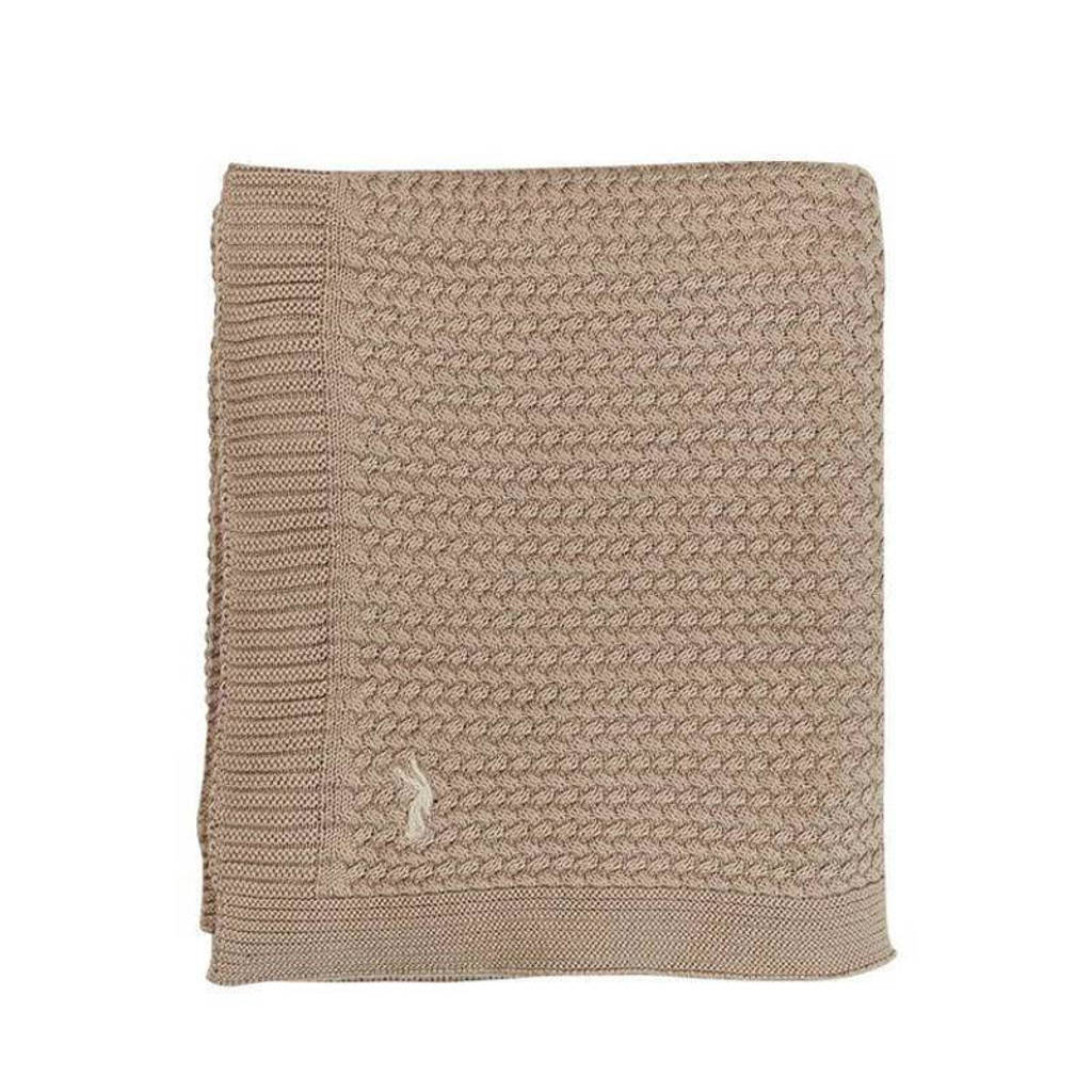 baby ledikantdeken soft knitted 110x140 cm dune