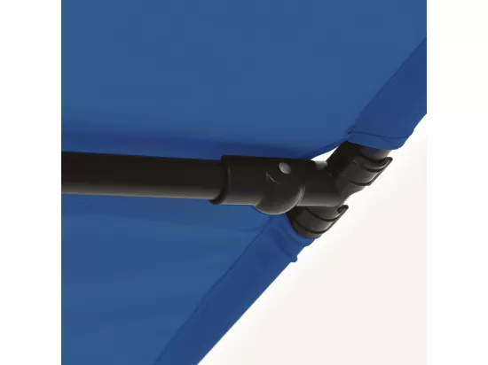 Parasol d'extérieur avec mât en aluminium 180x110 cm Bleu azuré