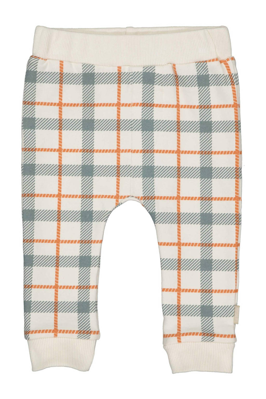 Quapi baby geruite broek ecru/grijsblauw/oranje