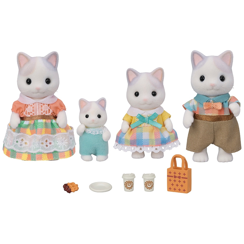 Sylvanian Families Latte Cat Familie