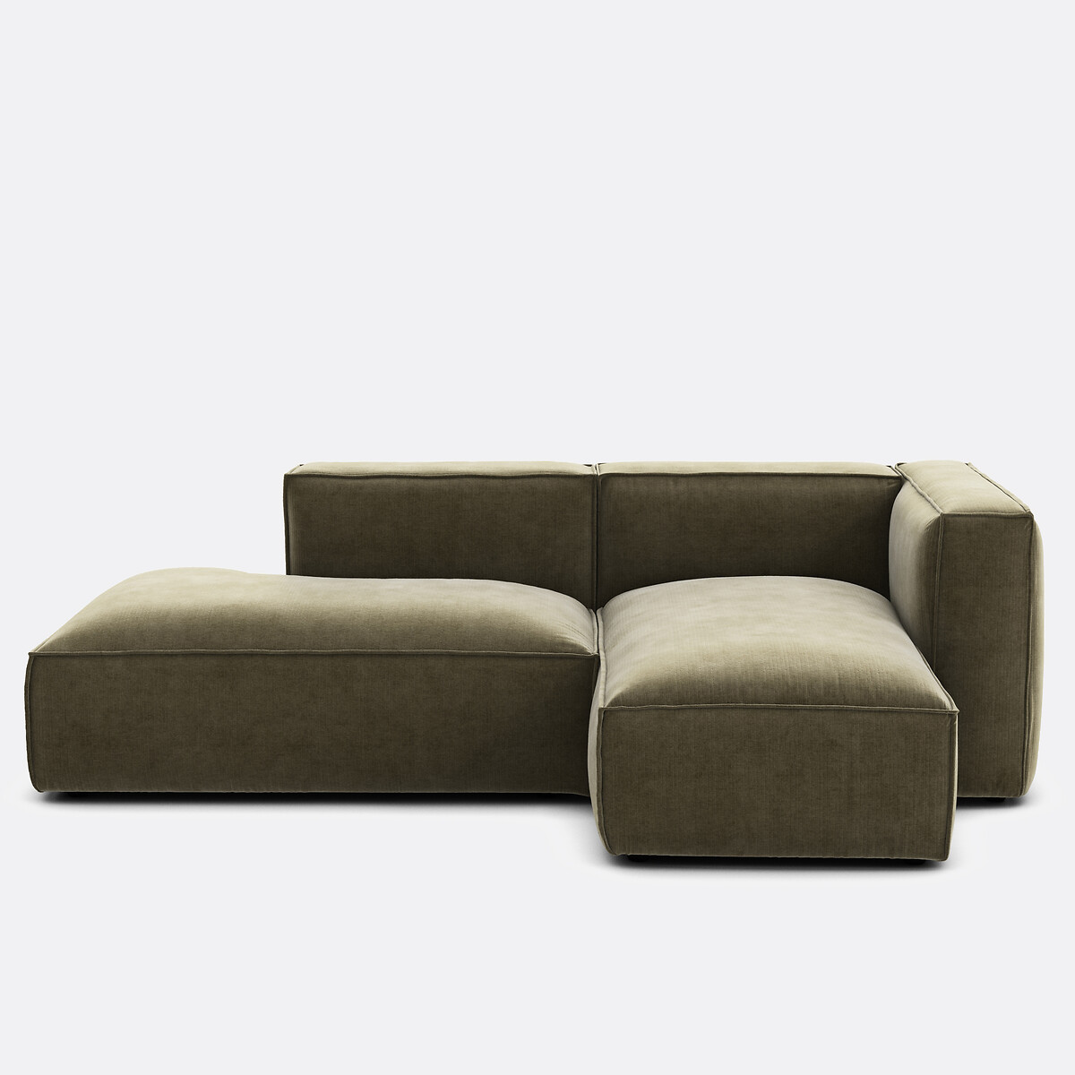 LA REDOUTE INTERIEURS<br>Sofá lounge, esquerda, veludo vintage, Seven